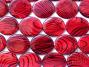 Deep Red 25mm Printed Swirl Shell Coin